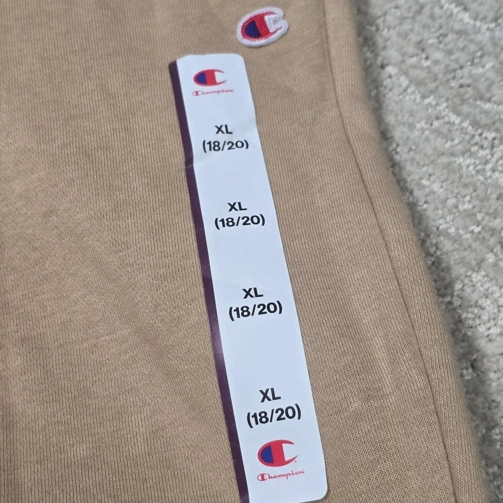 Kids Tan Champion sweatpants